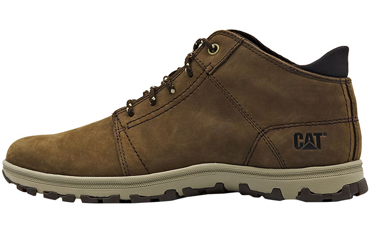 CAT Slip-Resistant Ankle-Length Outdoor Boots Men's Dark Brown