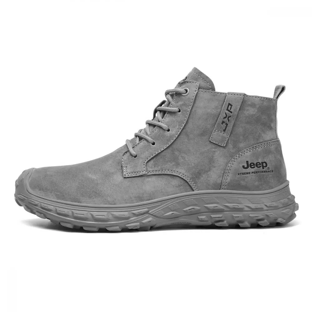 Jeep Mid Top Outdoor Shoes Men's Gray