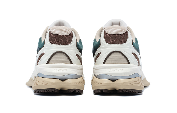 LI-NING 1990 Lava Anti-Slip Wear-Resistant Low-Top Sports Casual Shoes Men's Beige White Pine Jasper