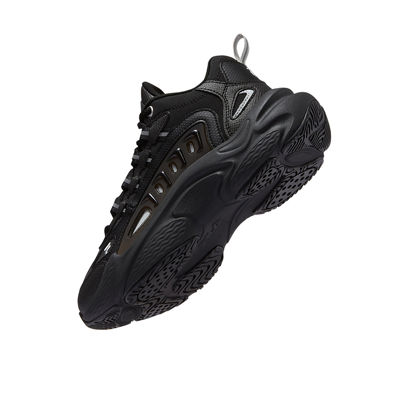 FILA FUSION Anti-Slip Wear-Resistant Mid-Top Casual Shoes Women's Black