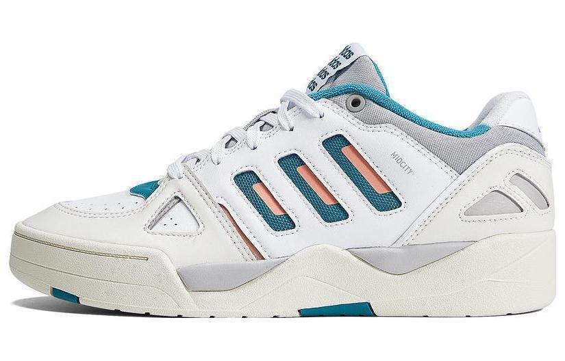 Adidas Midcity Low Basketball Shoes 'White Grey Aqua'