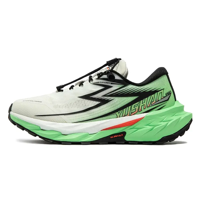 361° Anti-Slip And Wear-Resistant Breathable Low-Top Casual Running Shoes Men's White Green