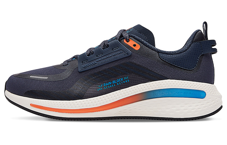 361° Breathable, Lightweight, Slip Resistant Low Top Running Shoes Men's Oil Ink Blue