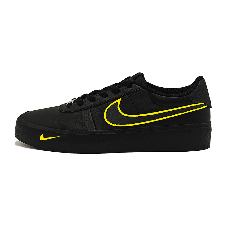 Nike Court Shot Slip Resistant, Abrasion Resistant, Lightweight Low Top Skateboard Shoes Unisex Bright Yellow