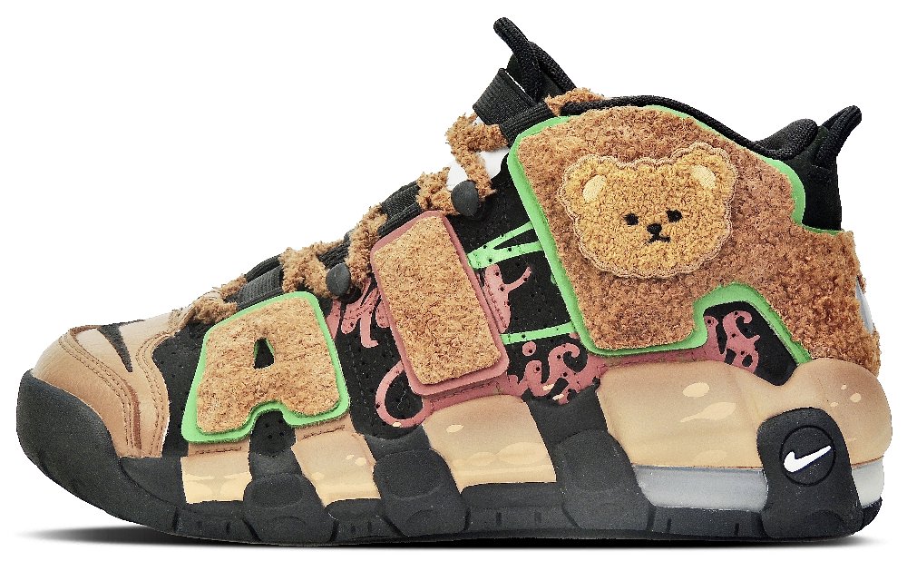 Nike Air More Uptempo Baking Paradise Mid Top Vintage Basketball Shoes GS Brown