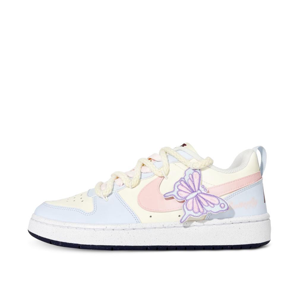 Nike Court Borough Skateboard Shoes Women's Low-Top Yellow, Pink