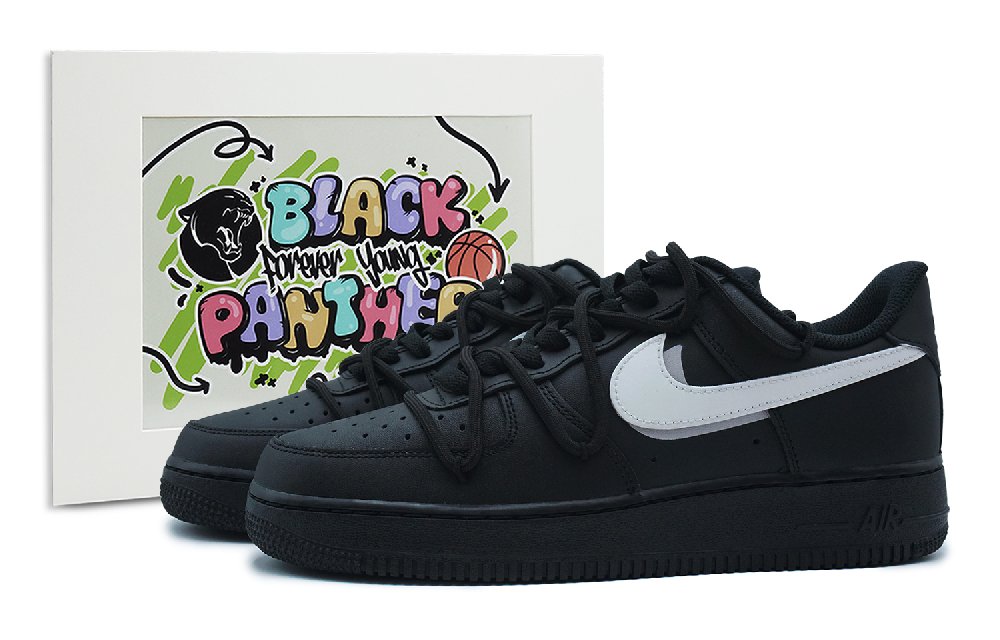 Nike Air Force 1 Skateboard Shoes Unisex Low-Top Black/White