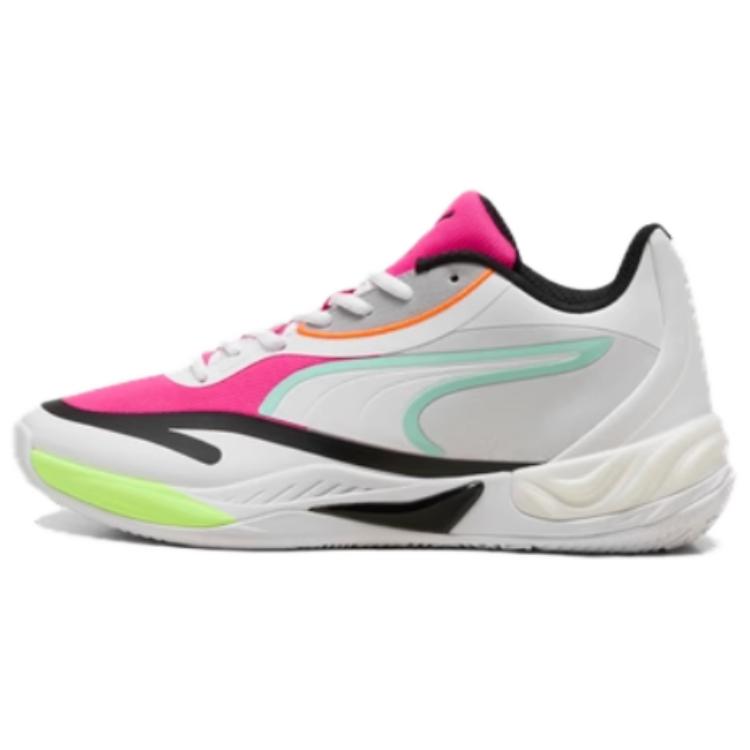 PUMA All Pro NITRO™ Cushioning Low top Basketball Shoes Unisex Pink White Blue