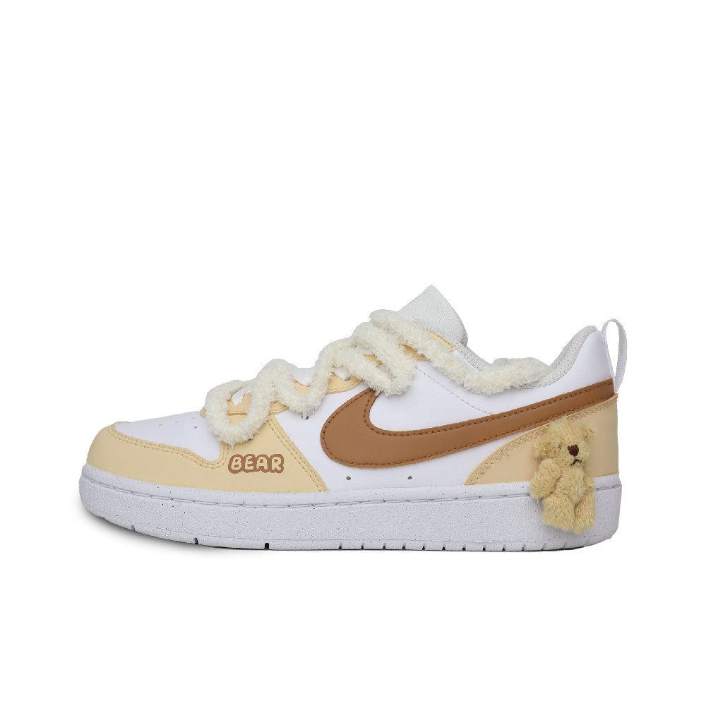 Nike Court Borough Low Low-Top Skateboard Shoes Women's Yellow