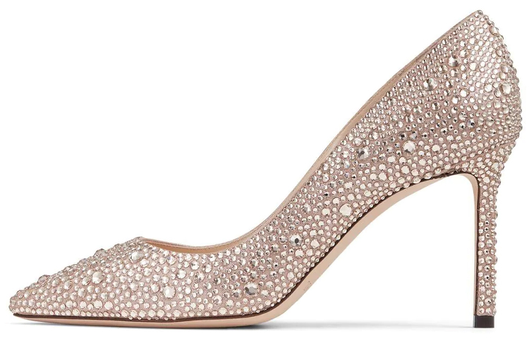Jimmy Choo ROMY 85 Slim Heel High Heels 8.5cm Women's Gold