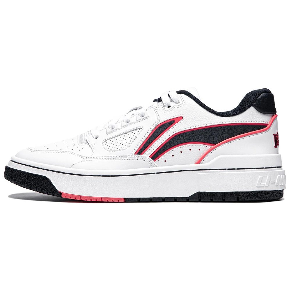 LiNing Rookie Non-slip Lightweight Low-Top Skateboard Shoes Unisex Standard White Guangdong Blue