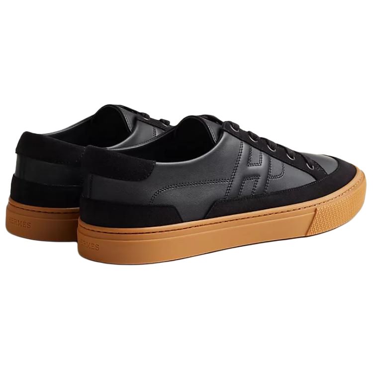 HERMES Deep Low-Top Skateboard Shoes Men's Black
