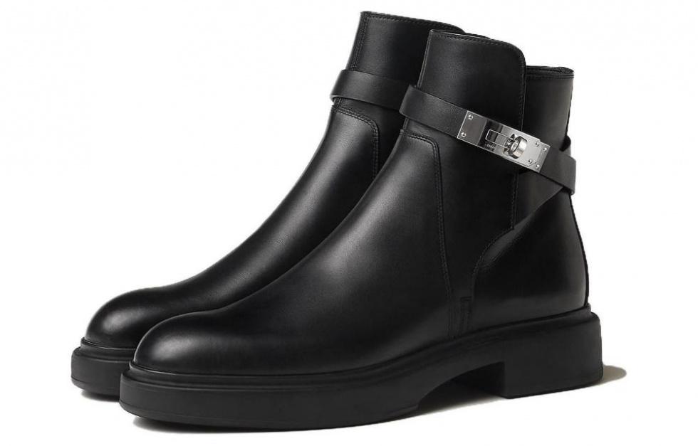 HERMES Ankle Boots Women's Black