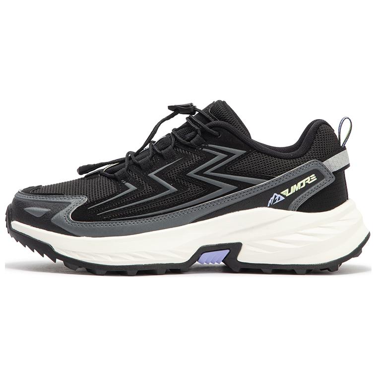 361° Abrasion Resistant Low Top Running Shoes Women's Black Gray