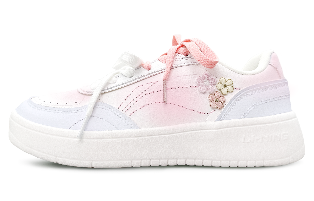 LiNing Su Xiaorui Weaving Dreams Slip Resistant, Abrasion Resistant, Breathable Low Top Skateboard Shoes Women's Pink