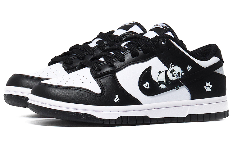 Nike Dunk Low Anti Slip Wear Resistant Low Top Skateboard Shoes GS Black White купить в интернет-магазине Yoocart с быстрой доставкой по России.