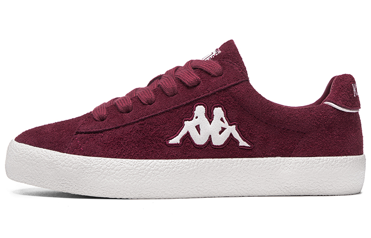Kappa Anti Slip Wear Resistant Low Top Skateboard Shoes Unisex Burgundy