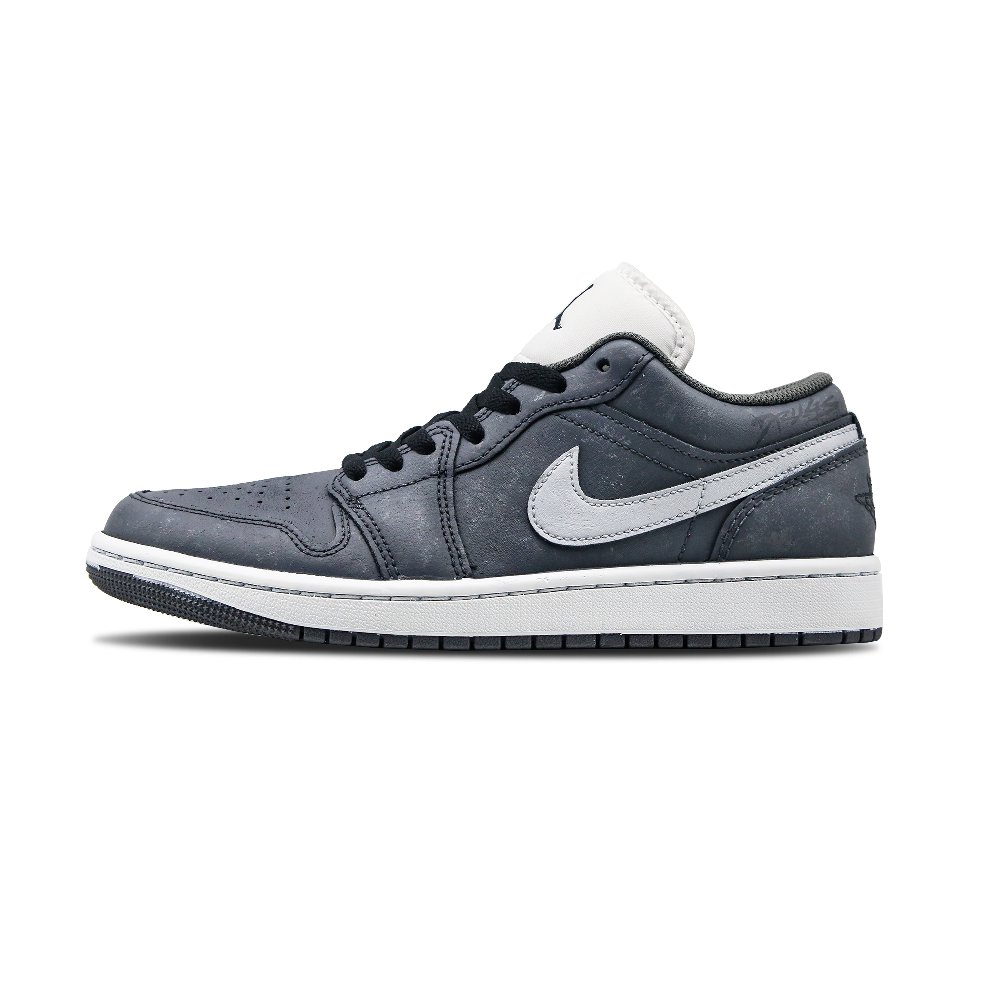 Jordan Air Jordan 1 Stars' Ashes Abrasion Resistant Low Top Vintage Basketball Shoes Unisex Gray