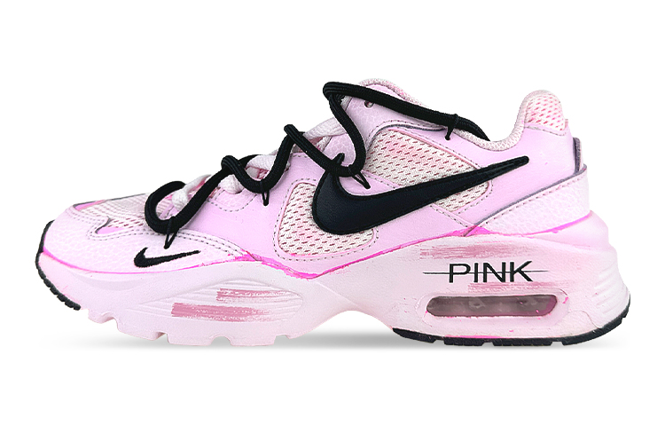 Nike Air Max Fusion Cushioned Anti-Slip Wear-Resistant Breathable Lightweight Low-Top Running Shoes Women's Black Pink
