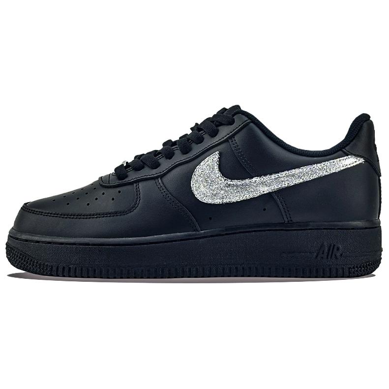 Nike Air Force 1 Low Top Skateboard Shoes Unisex Pure Black