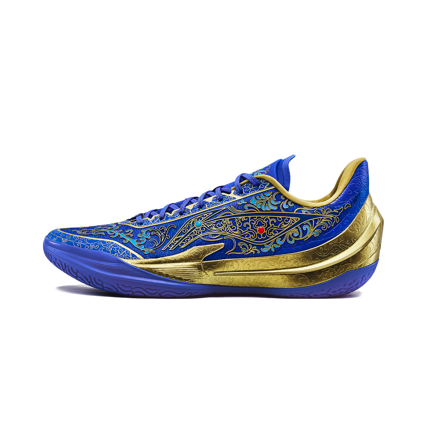 LiNing Blade 5 V2 Shock Absorbers Slip Resistant Breathable Low top Basketball Shoes Men's Blue