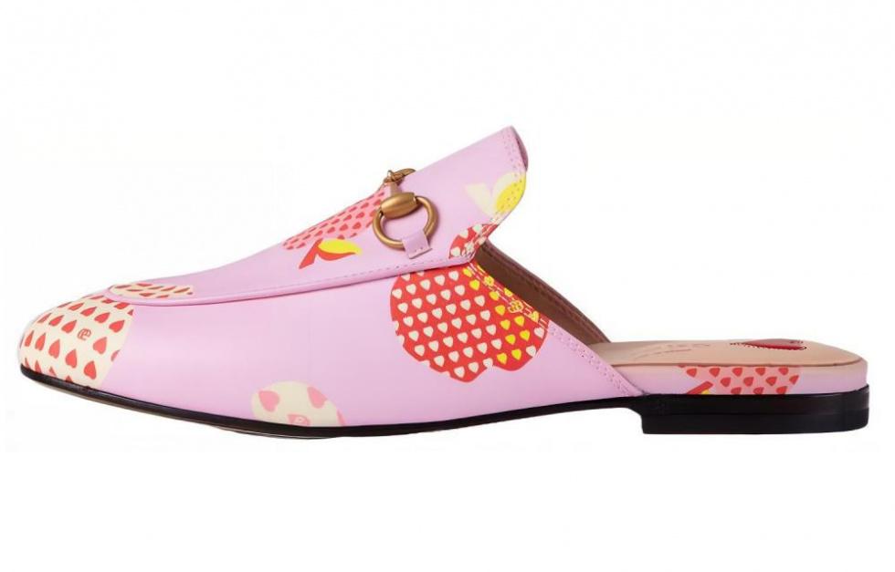 GUCCI Princetown Casual Single Shoes Women's Pink