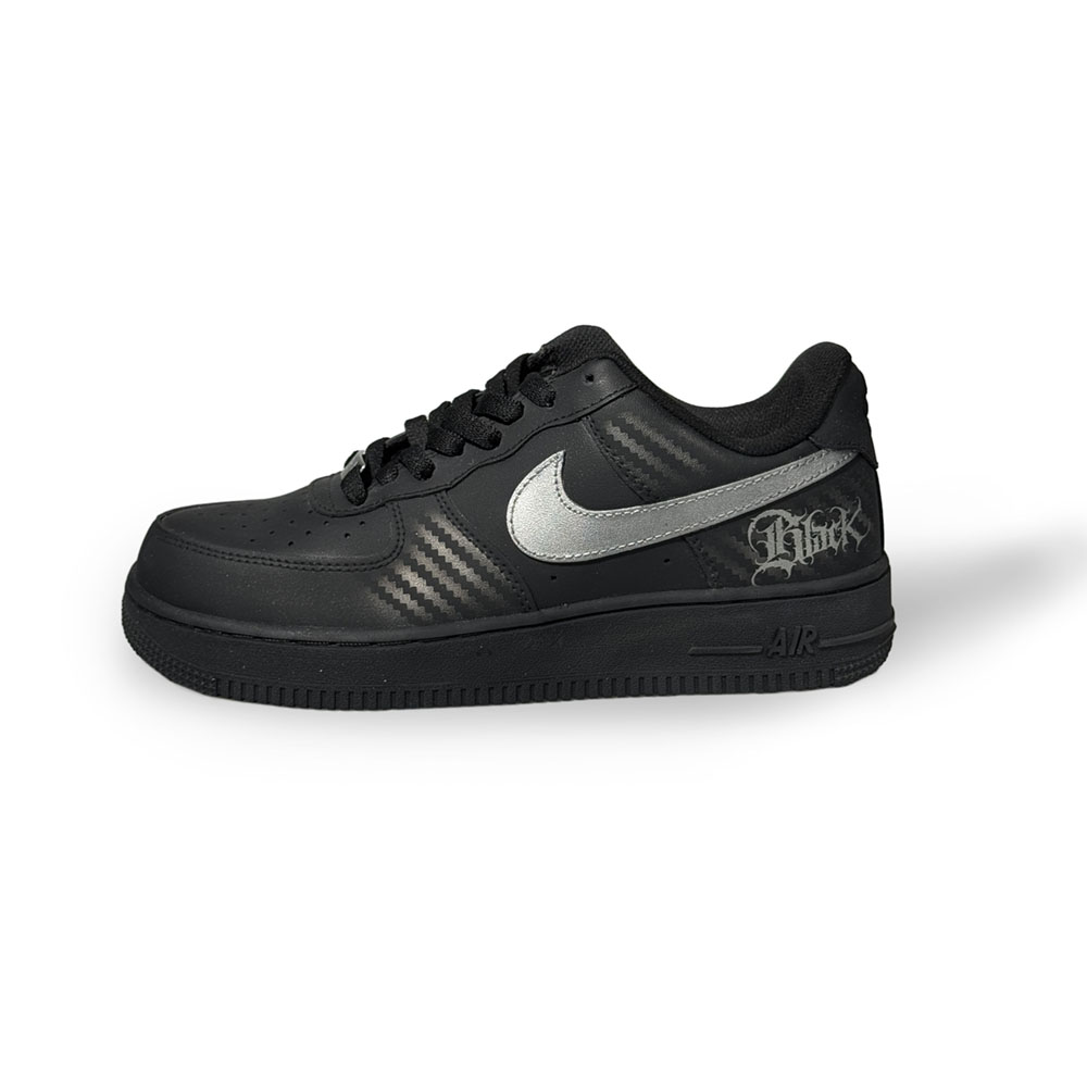 Nike Air Force 1 Low Top Skateboard Shoes Unisex Black