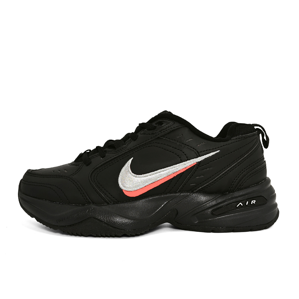 Nike Air Monarch 4 Active Coral Abrasion Resistant Low Top Chunky Sneakers Unisex Black