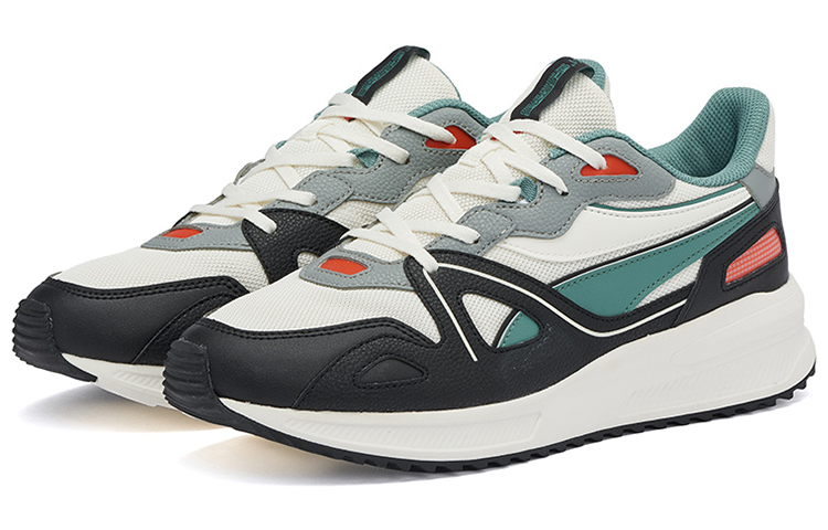 361° Abrasion Resistant Low Top Sports Casual Shoes Men's White Black Green купить в интернет-магазине Yoocart с быстрой доставкой по России.