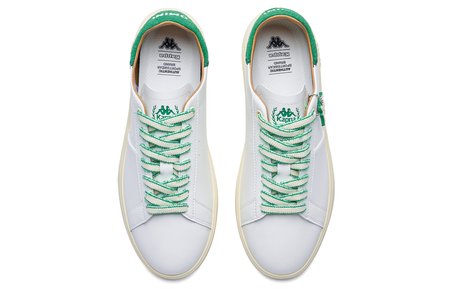Kappa Back to Back Anti Slip Wear Resistant Low Top Skateboard Shoes Women's Classic White Grass Green купить в интернет-магазине Yoocart с быстрой доставкой по России.