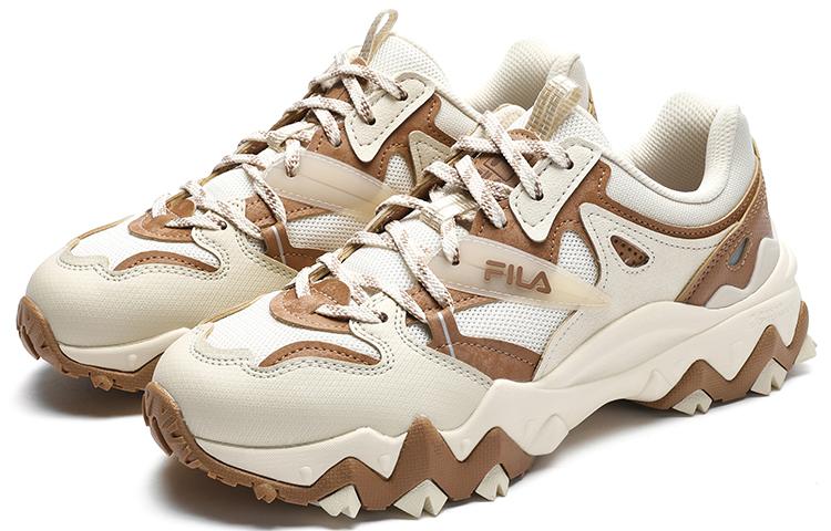FILA Oakmont 2 European Style Cushioning Anti-Slip And Wear-Resistant Coverage Low-Top Casual Shoes Women's White Brown