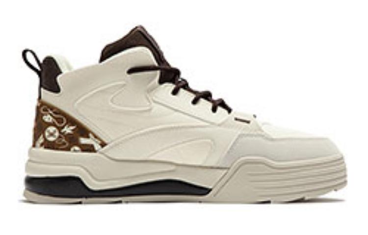 361° Anti Slip Wear Resistant High Top Winter Padded Skateboard Shoes Men's Ecru