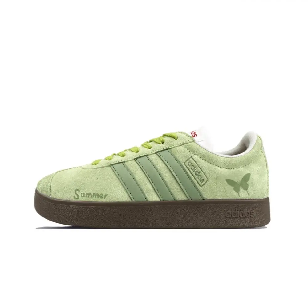 Adidas VL COURT 2.0 Ink, Avocado Wear resistant And Lightweight Low top Skateboard Shoes Unisex Green