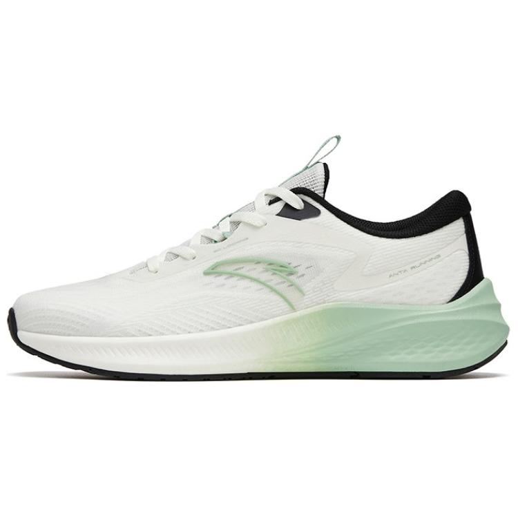 Anta Road Run Cushioning Anti-Slip And Wear-Resistant Low-Top Running Shoes Men's White Gouache Green