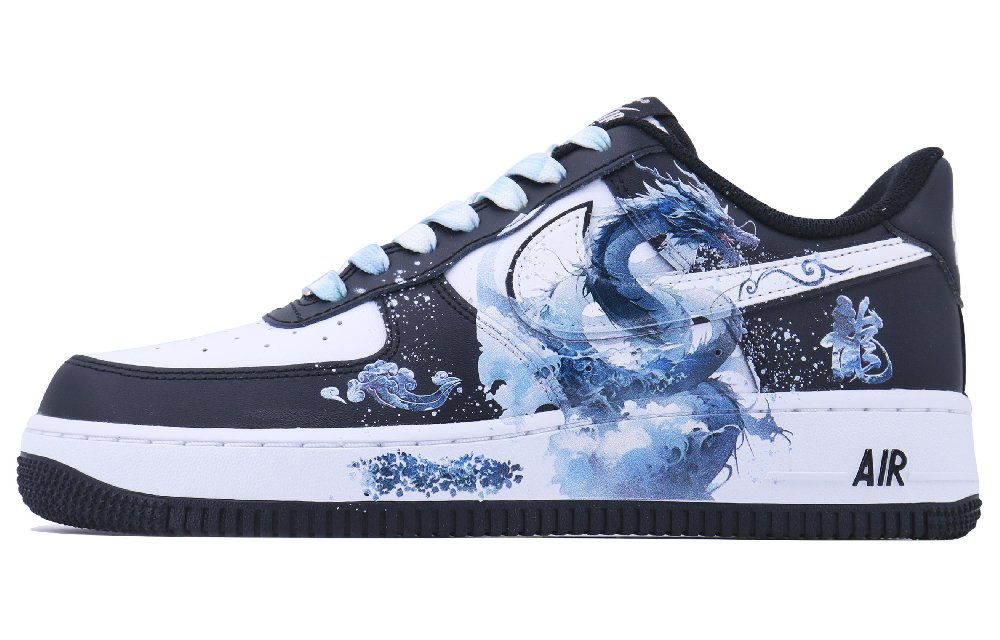Nike Air Force 1 Linlong SDS Low-Top Skateboard Shoes Unisex Black White Blue