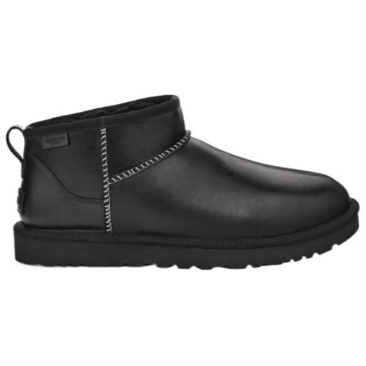 UGG Classic Ultra Mini Lthr Regen Boot Black