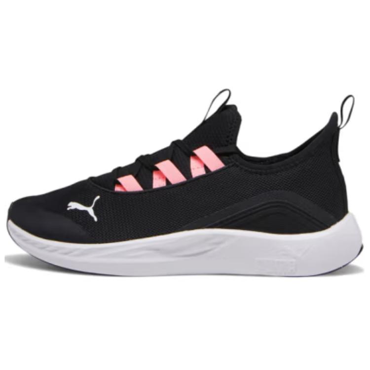 PUMA Slip Resistant, Abrasion Resistant, Breathable Low Top Casual Running Shoes Women's Black Pink White