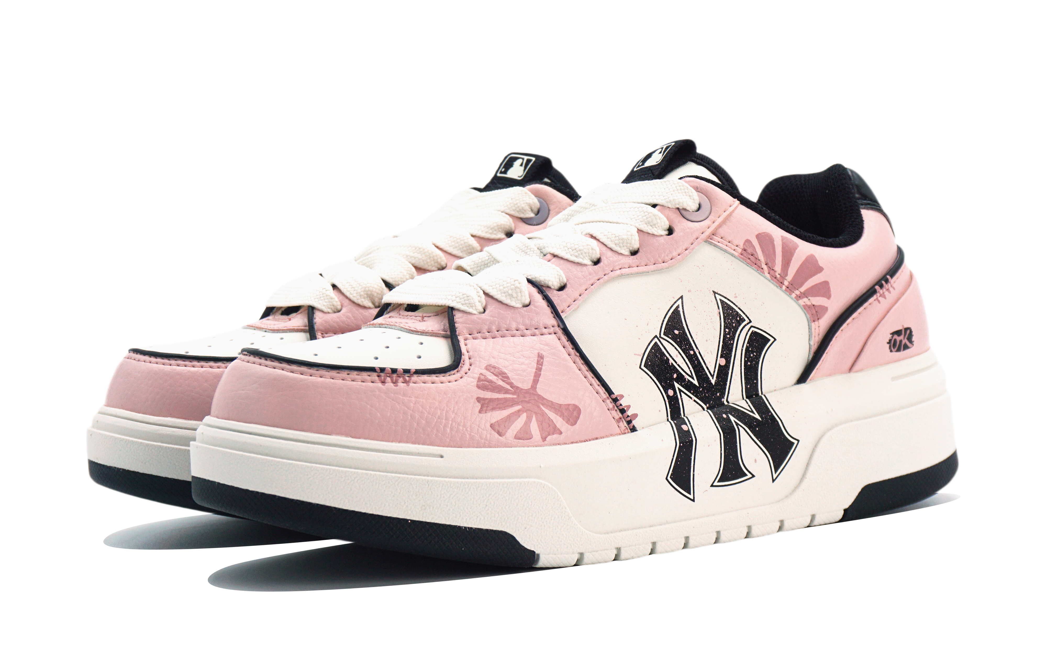 MLB Chunky Liner Abrasion-Resistant Low-Top Skateboard Shoes Unisex White