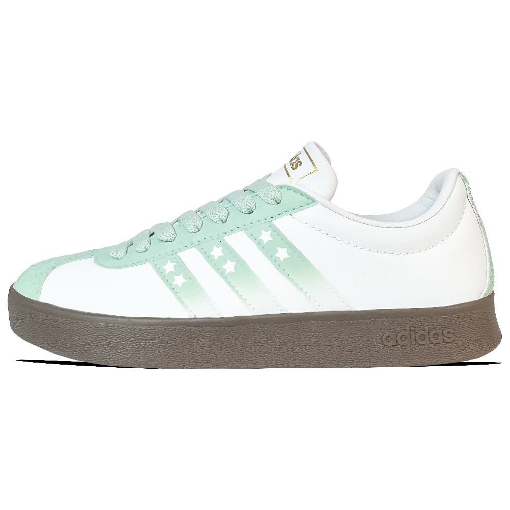 Adidas Neo VL Court 2.0 Low Top Skateboard Shoes Unisex White Green