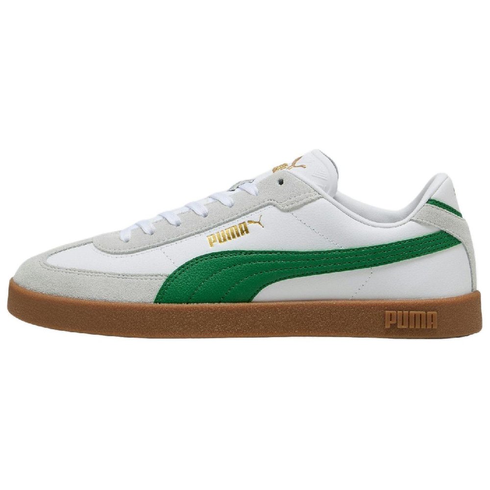 PUMA Club Low Top Skateboard Shoes Men's White Green