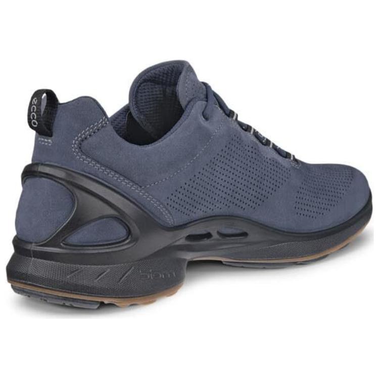 Ecco Abrasion Resistant Low Top Casual Shoes Men's Blue