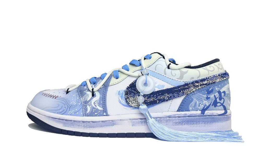 Jordan Air Jordan 1 Vintage Basketball Shoes Unisex Low Top Light Blue