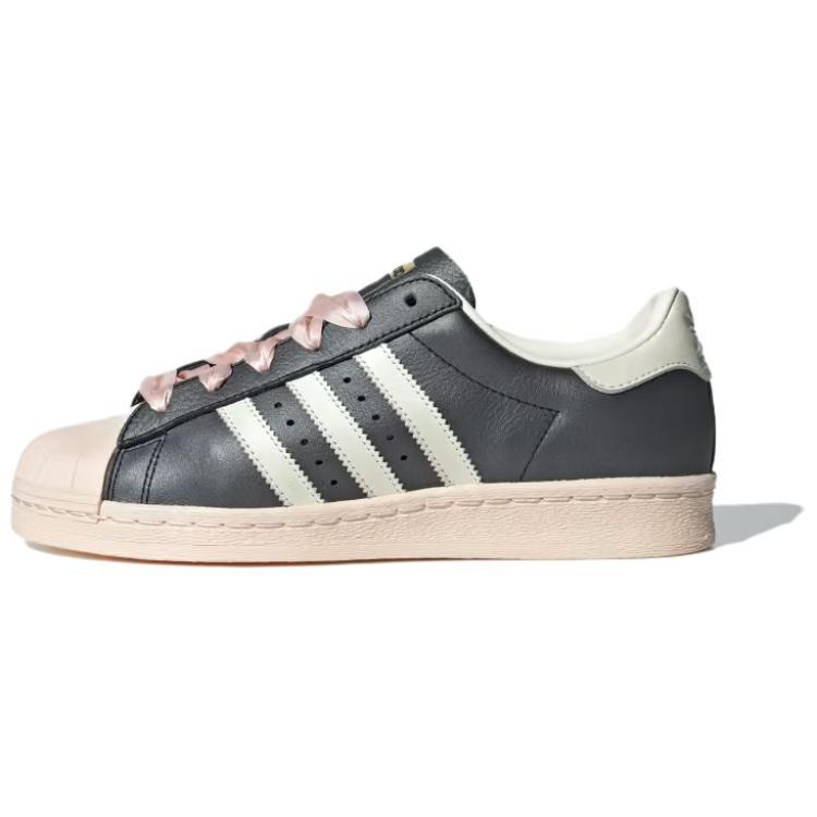 Superstar Women's Adidas Originals 82 'Black Pink Ribbon Laces' Women's