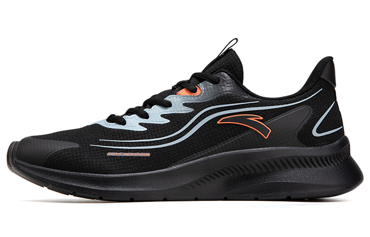 Anta Rebound Cushioning Breathable Lightweight Wear-Resistant Slip-Resistant Low-Top Running Shoes Men's Black