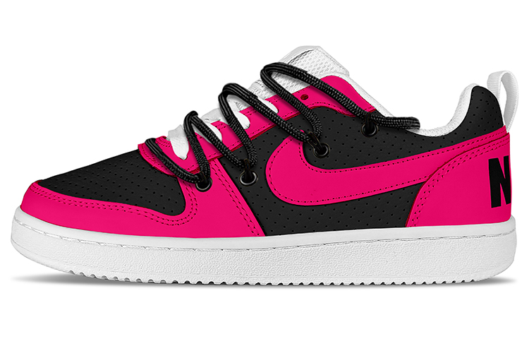 Nike Court Borough Lo Low Top Skateboard Shoes GS Pink Black