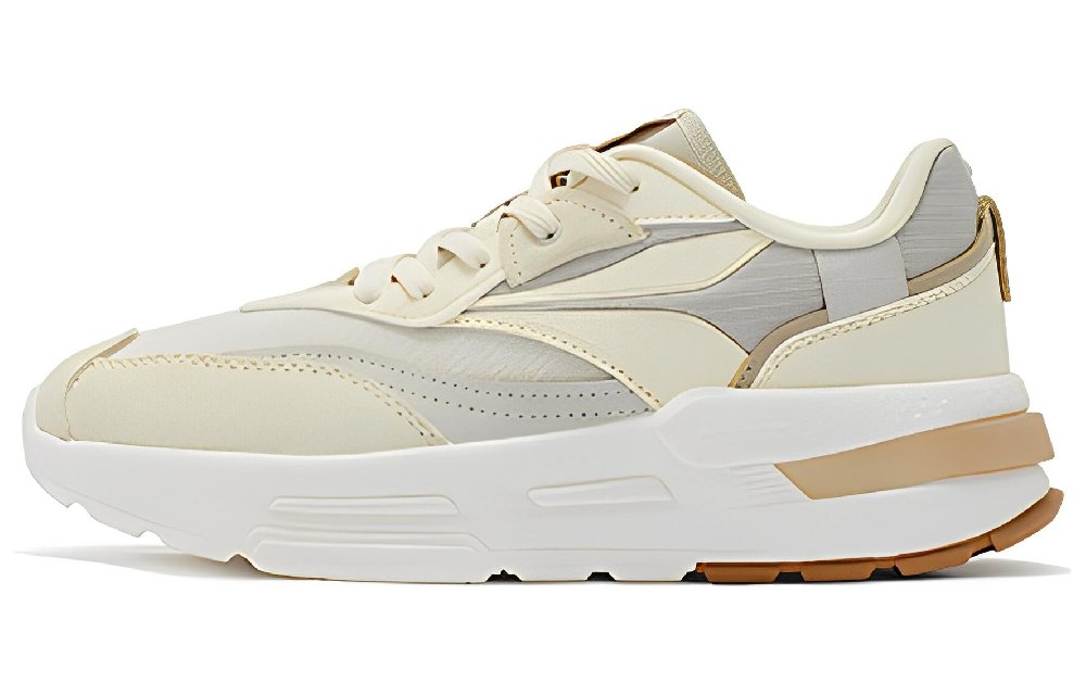 361° Chasing Light Slip Resistant, Abrasion Resistant, Thermal Low Top Sports Casual Shoes Women's Beige Gray