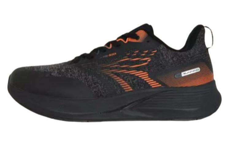 361° Cushioning Abrasion Resistant Breathable Coverage Low Top Running Shoes Men's Black Orange