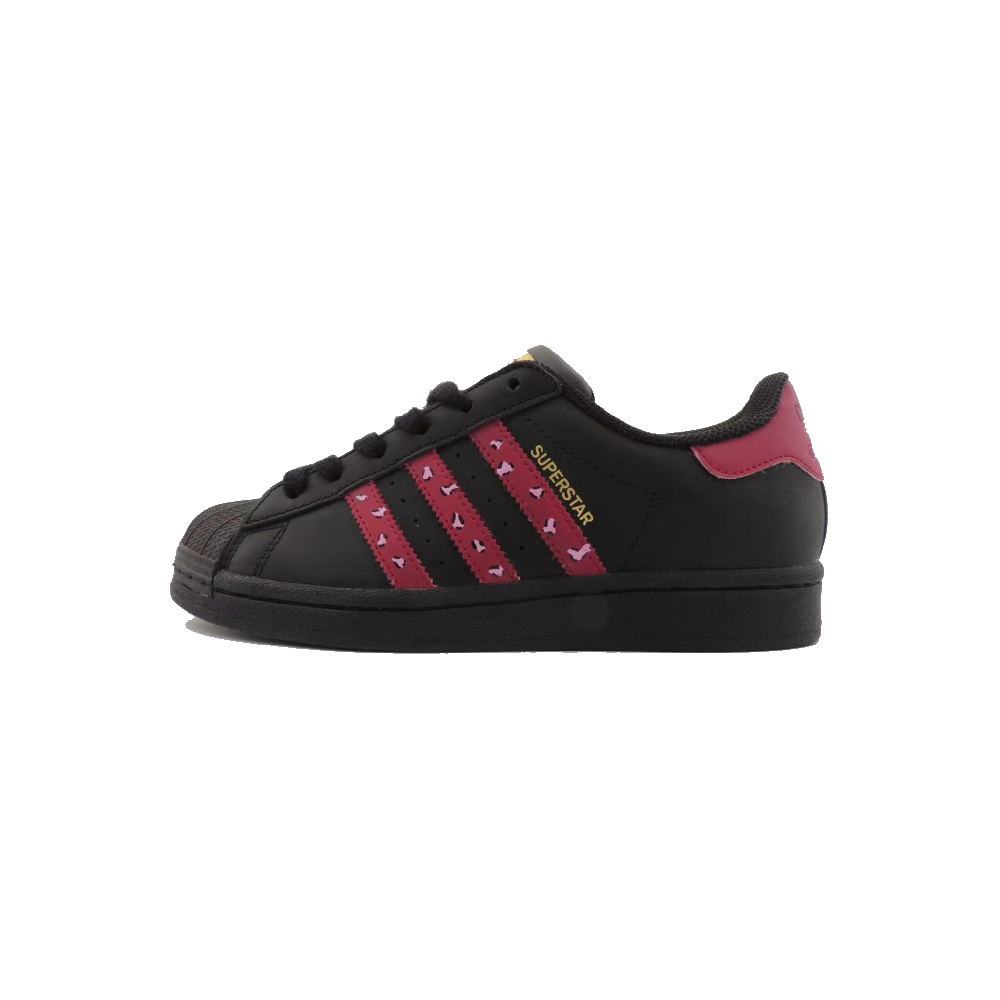 Adidas Originals SUPERSTAR Cranberry Trap Slip Resistant Low Top Skateboard Shoes Unisex Black Pink