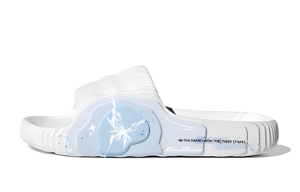 Adidas Originals ADILETTE 22 Abrasion Resistant Slide Slippers Unisex White Blue