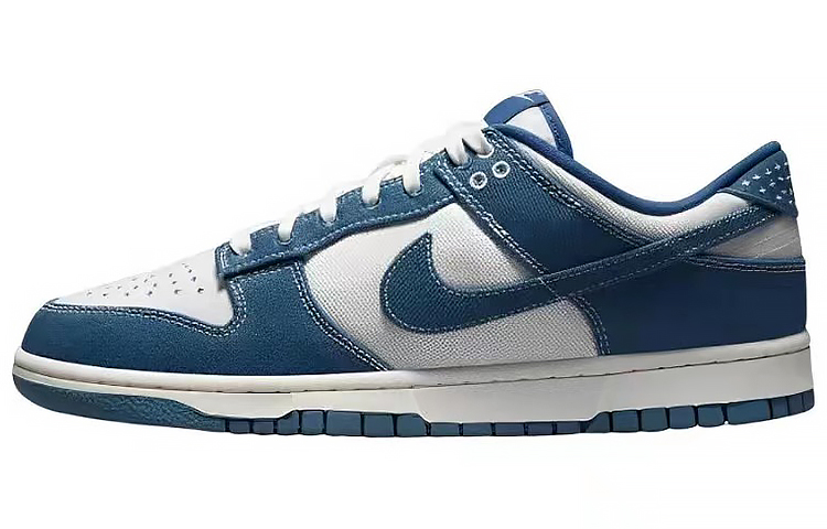 Nike Dunk Low Slip-Resistant Cushioning Wear-Resistant Low-Top Skateboard Shoes Men's Black White Blue купить в интернет-магазине Yoocart с быстрой доставкой по России.